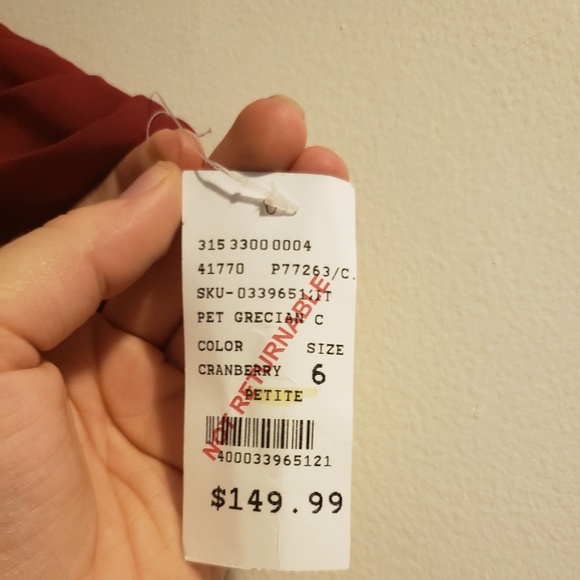 NWT Camille La Vie Cranberry Dress - Picture 2 of 4